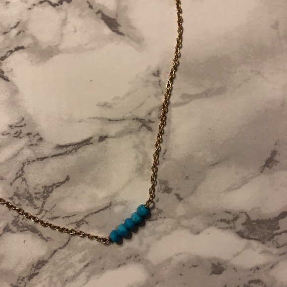 // altar’d state gold & turquoise necklace // - Picture 2 of 2